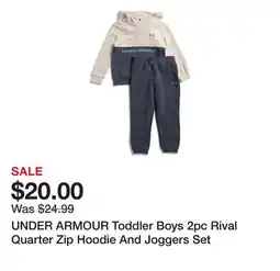 Marshalls UNDER ARMOUR Toddler Boys 2pc Rival Quarter Zip Hoodie And Joggers Set offer