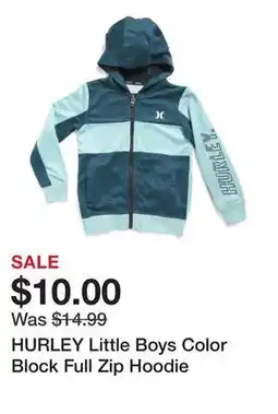 Marshalls HURLEY Little Boys Color Block Full Zip Hoodie offer