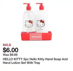Marshalls HELLO KITTY 2pc Hello Kitty Hand Soap And Hand Lotion Set With Tray offer