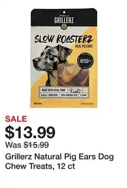 Tractor Supply Company Grillerz Natural Pig Ears Dog Chew Treats, 12 ct offer