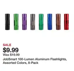 Tractor Supply Company JobSmart 100-Lumen Aluminum Flashlights, Assorted Colors, 8-Pack offer