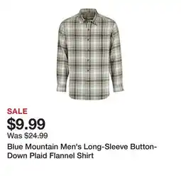 Tractor Supply Company Blue Mountain Men's Long-Sleeve Button-Down Plaid Flannel Shirt offer