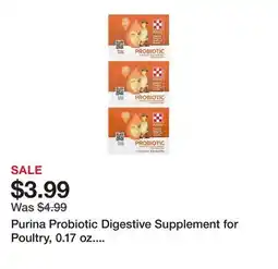Tractor Supply Company Purina Probiotic Digestive Supplement for Poultry, 0.17 oz. Packets, 3-Pack offer