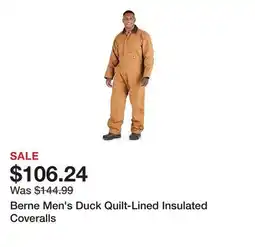 Tractor Supply Company Berne Men's Duck Quilt-Lined Insulated Coveralls offer