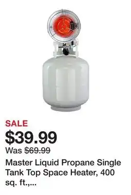 Tractor Supply Company Master Liquid Propane Single Tank Top Space Heater, 400 sq. ft., 16,000 BTU offer