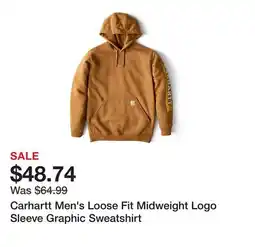 Tractor Supply Company Carhartt Men's Loose Fit Midweight Logo Sleeve Graphic Sweatshirt offer
