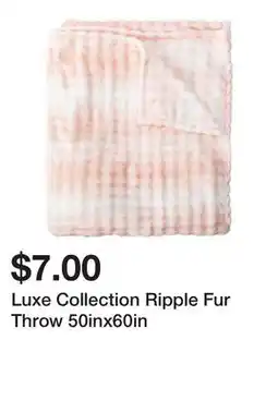 Five Below Luxe Collection Ripple Fur Throw 50inx60in offer