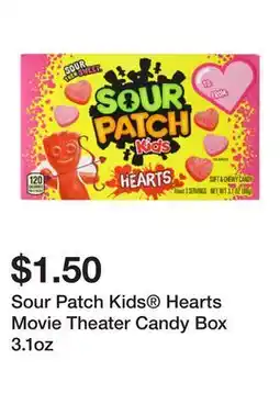 Five Below Sour Patch Kids Hearts Movie Theater Candy Box 3.1oz offer