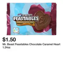 Five Below Mr. Beast Feastables Chocolate Caramel Heart 1.24oz offer