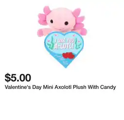 Five Below Valentine's Day Mini Axolotl Plush With Candy offer