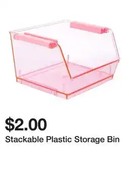 Five Below Stackable Plastic Storage Bin offer