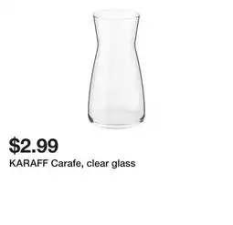 Ikea KARAFF Carafe, clear glass offer