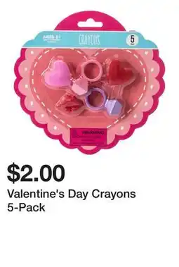 Five Below Valentine's Day Crayons 5-Pack offer