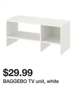 Ikea BAGGEBO TV unit, white offer