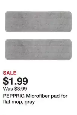 Ikea PEPPRIG Microfiber pad for flat mop, gray offer