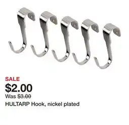Ikea HULTARP Hook, nickel plated offer
