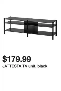 Ikea JÄTTESTA TV unit, black offer