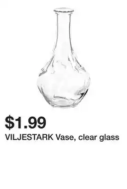 Ikea VILJESTARK Vase, clear glass offer