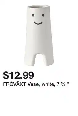 Ikea FRÖVÄXT Vase, white, 7 ¾ offer