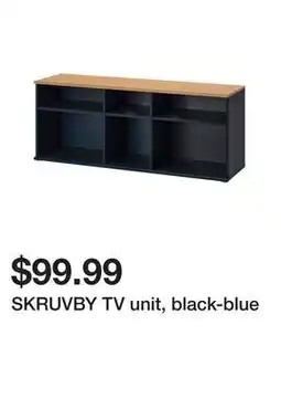 Ikea SKRUVBY TV unit, black-blue offer