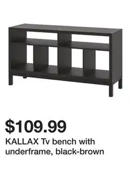 Ikea KALLAX Tv bench with underframe, black-brown offer
