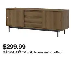 Ikea RÅDMANSÖ TV unit, brown walnut effect offer
