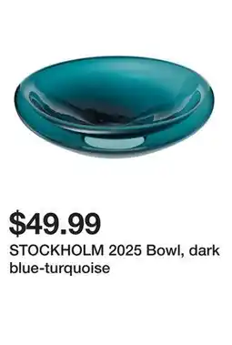 Ikea STOCKHOLM 2025 Bowl, dark blue-turquoise offer