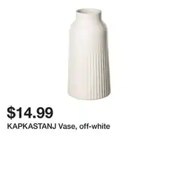 Ikea KAPKASTANJ Vase, off-white offer