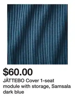 Ikea JÄTTEBO Cover 1-seat module with storage, Samsala dark blue offer