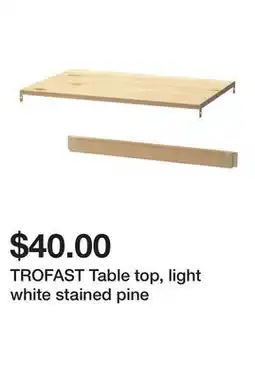 Ikea TROFAST Table top, light white stained pine offer
