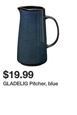 Ikea GLADELIG Pitcher, blue offer