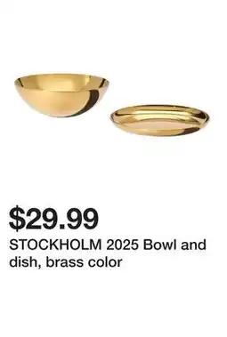 Ikea STOCKHOLM 2025 Bowl and dish, brass color offer