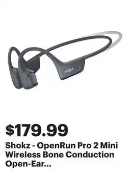 Best Buy Shokz - OpenRun Pro 2 Mini Wireless Bone Conduction Open-Ear Bluetooth Sports Headphones - Black offer