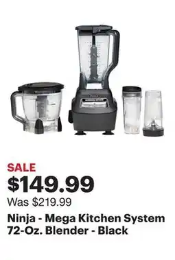 Best Buy Ninja - Mega Kitchen System 72-Oz. Blender - Black offer