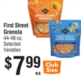 Smart & Final First Street Granola offer