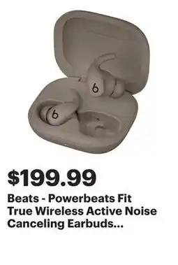 Best Buy Beats - Powerbeats Fit True Wireless Active Noise Canceling Earbuds - Gravel Gray offer