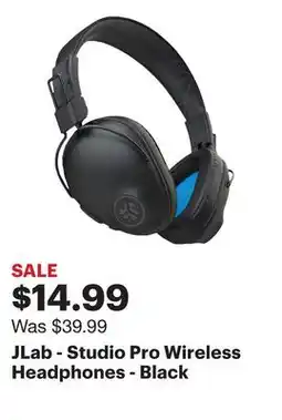 Best Buy JLab - Studio Pro Wireless Headphones - Black offer