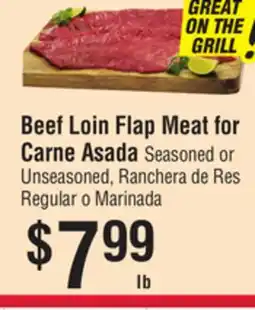 Smart & Final Beef Loin Flap Meat for Carne Asada offer