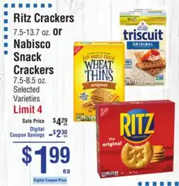 Smart & Final Ritz Crackers or Nabisco Snack Crackers offer