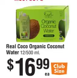 Smart & Final Real Coco Organic Coconut Water offer