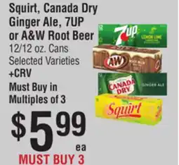 Smart & Final Squirt, Canada Dry Ginger Ale, 7UP or A&W Root Beer offer