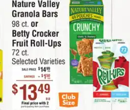 Smart & Final Nature Valley Granola Bars or Betty Crocker Fruit Roll-Ups offer