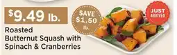 Heinen's Roasted Butternut Squash with Spinach & Cranberries offer
