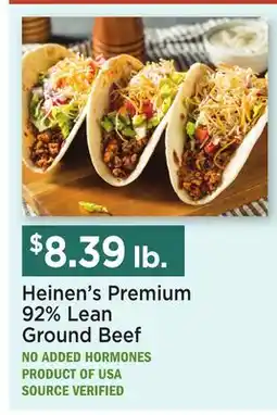 Heinen's Heinen's Premium 92% Lean Ground Beef offer