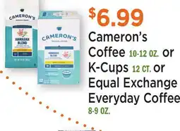 Heinen's Cameron's Coffee 10-12 OZ. or K-Cups 12 CT. or Equal Exchange Everyday Coffee 8-9 OZ offer