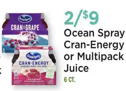 Heinen's Ocean Spray Cran-Energy or Multipack Juice offer