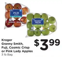 Kroger Kroger Granny Smith and Fuji, Cosmic Crisp or Pink Lady Apples offer