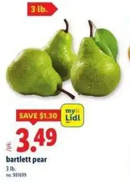 Lidl Bartlett pear offer