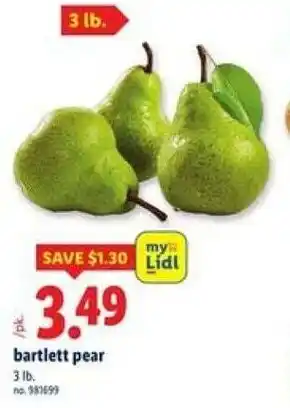 Bartlett pear