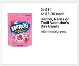 Walgreens Haribo, Nerds or Trolli Valentine's Day Candy offer
